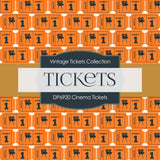 Cinema Ticket Digital Paper DP6920 - Digital Paper Shop