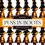 Puss In Boots Digital Paper DP079 - Digital Paper Shop