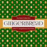 Gingerbread Numbers Digital Paper DP6777 - Digital Paper Shop