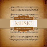 Music Sheets Digital Paper DP2827 - Digital Paper Shop