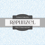 Rapunzel Text Digital Paper DP6177A - Digital Paper Shop