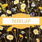Floral Burlap Digital Paper DP3017 - Digital Paper Shop