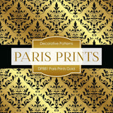 Paris Prints Gold Digital Paper DP881 - Digital Paper Shop