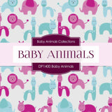 Baby Animals Digital Paper DP1400 - Digital Paper Shop
