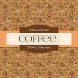 Coffee Menu Digital Paper DP7046 - Digital Paper Shop