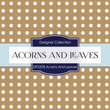 Acorn And Leaves Digital Paper DP2378 - Digital Paper Shop