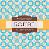 Roman Numbers Digital Paper DP6778 - Digital Paper Shop