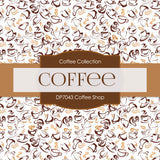 Coffee Shop Digital Paper DP7043 - Digital Paper Shop