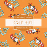 Cat In The Hat Digital Paper DP2396 - Digital Paper Shop