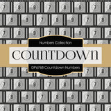 Countdown Numbers Digital Paper DP6768 - Digital Paper Shop