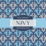 Retro Navy Digital Paper DP4914 - Digital Paper Shop