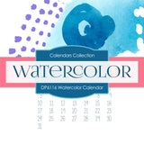 Watercolor Calendar Digital Paper DP6116 - Digital Paper Shop