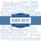 Baby Boy Digital Paper DW015 - Digital Paper Shop