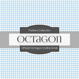 Octagon Outline Small Digital Paper DP6263A - Digital Paper Shop