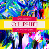Oil Paint Splatter Digital Paper DP6749 - Digital Paper Shop