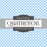 Quatrefoil Outline Digital Paper DP6235A - Digital Paper Shop