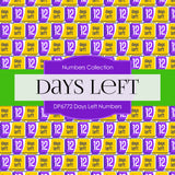 Days Left Numbers Digital Paper DP6772 - Digital Paper Shop