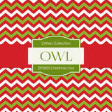 Christmas Owl Digital Paper DP5000 - Digital Paper Shop