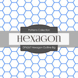 Hexagon Outline Big Digital Paper DP6267A - Digital Paper Shop