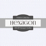 Hexagon Outline Digital Paper DP6189A - Digital Paper Shop