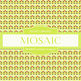 Mosaic Scallops Digital Paper DP4393C - Digital Paper Shop