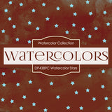 Watercolor Stars Digital Paper DP4389C - Digital Paper Shop