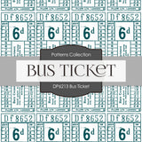 Bus Ticket Digital Paper DP6213A - Digital Paper Shop