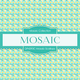 Mosaic Scallops Digital Paper DP4393C - Digital Paper Shop