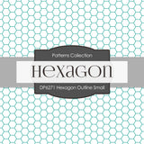 Hexagon Outline Small Digital Paper DP6271A - Digital Paper Shop