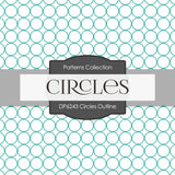 Circles Outline Digital Paper DP6243A - Digital Paper Shop