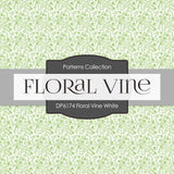 Floral Vine White Digital Paper DP6174A - Digital Paper Shop