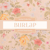 Floral Burlap Digital Paper DP3769 - Digital Paper Shop