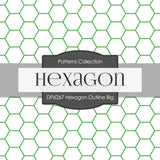 Hexagon Outline Big Digital Paper DP6267A - Digital Paper Shop