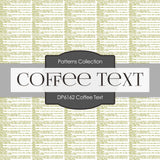 Coffee Text Digital Paper DP6162A - Digital Paper Shop