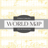 World Map Digital Paper DP6140B - Digital Paper Shop