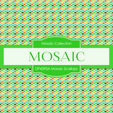 Mosaic Scallops Digital Paper DP4393A - Digital Paper Shop