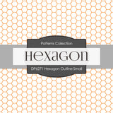 Hexagon Outline Small Digital Paper DP6271A - Digital Paper Shop