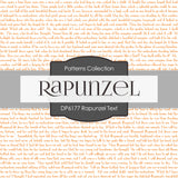 Rapunzel Text Digital Paper DP6177A - Digital Paper Shop