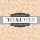 Floral Vine White Digital Paper DP6174A - Digital Paper Shop