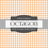 Octagon Outline Medium Digital Paper DP6261A - Digital Paper Shop