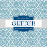 Quaterfoil Blue Glitter Digital Paper DP1044 - Digital Paper Shop
