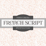 French Script Digital Paper DP6152A - Digital Paper Shop