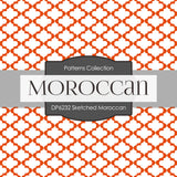 Sketched Moroccan Digital Paper DP6232B - Digital Paper Shop