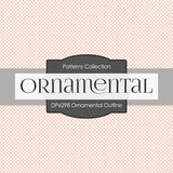 Ornamental Outline Digital Paper DP6298A - Digital Paper Shop