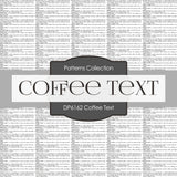 Coffee Text Digital Paper DP6162A - Digital Paper Shop