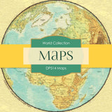 Maps Digital Paper DP514 - Digital Paper Shop