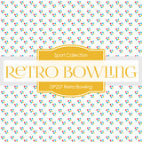 Retro Bowling Digital Paper DP237 - Digital Paper Shop