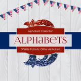 Patriotic Glitter Alphabets Digital Paper DP6066 - Digital Paper Shop - 2