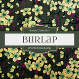 Floral Burlap Digital Paper DP3768 - Digital Paper Shop