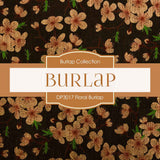Floral Burlap Digital Paper DP3017 - Digital Paper Shop